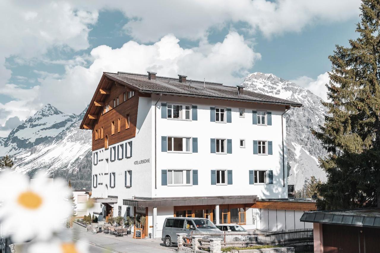 Hotel Alpensonne - Panoramazimmer & Restaurant Arosa Bagian luar foto