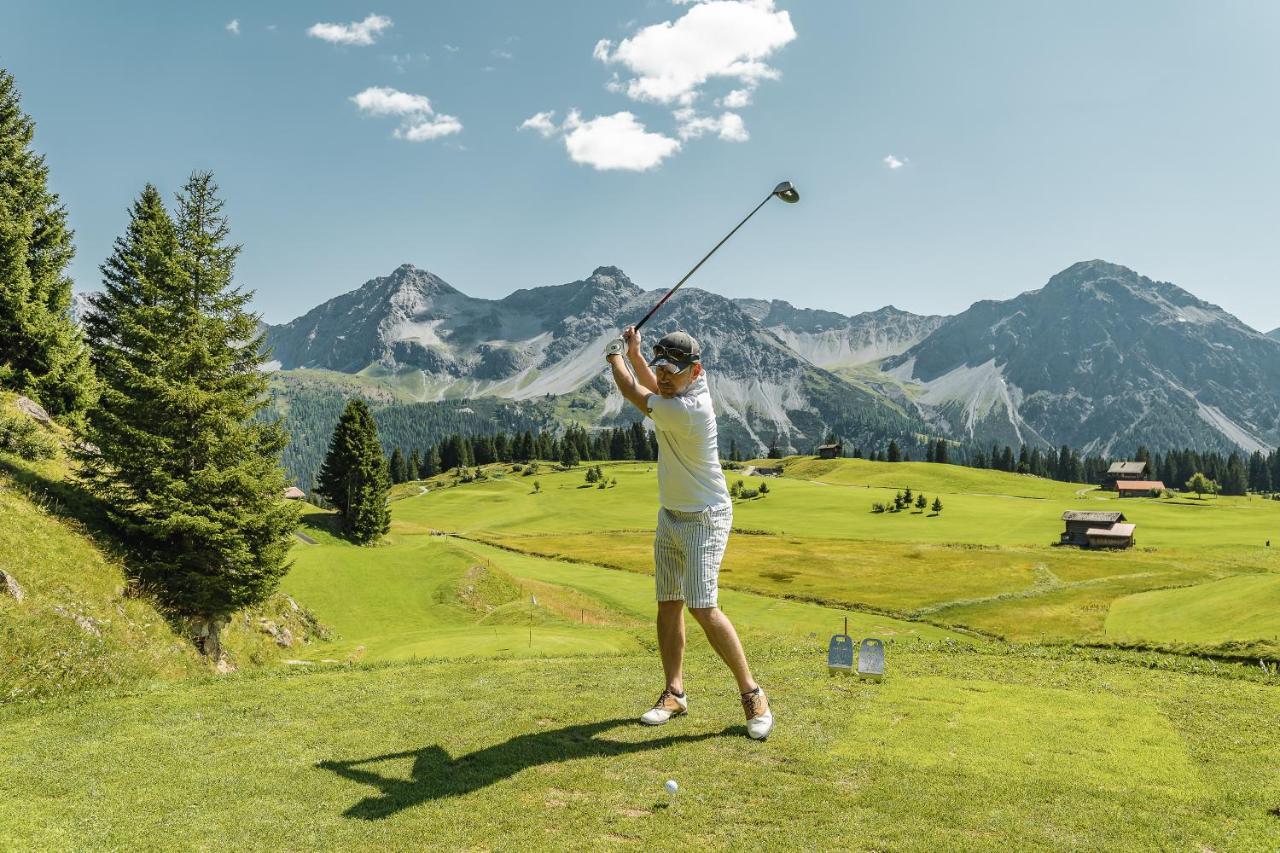 Hotel Alpensonne - Panoramazimmer & Restaurant Arosa Bagian luar foto